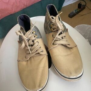 Vans Tan Canvas High-Top Sneakers Women Size 7